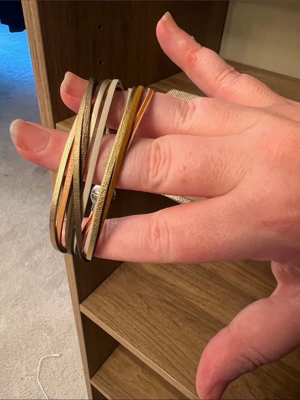 Two-Tone Wrap Bracelet in Gold and Silver